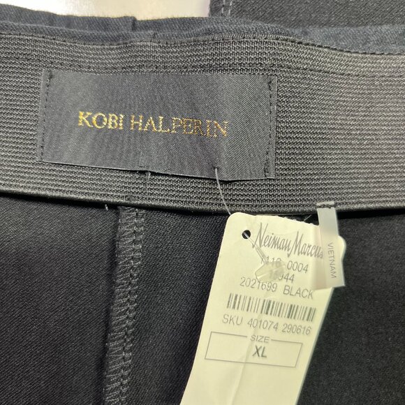 Kobi Halperin Size M? Black Cropped Pants Side Zip 30" Waist - Picture 2 of 7